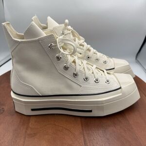 Converse Chuck 70 De Luxe Squared High Platform Sneaker Egret Unisex M5.5/W7.5